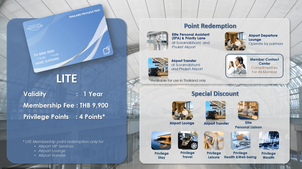 Thailand Privilege Pass Lite card